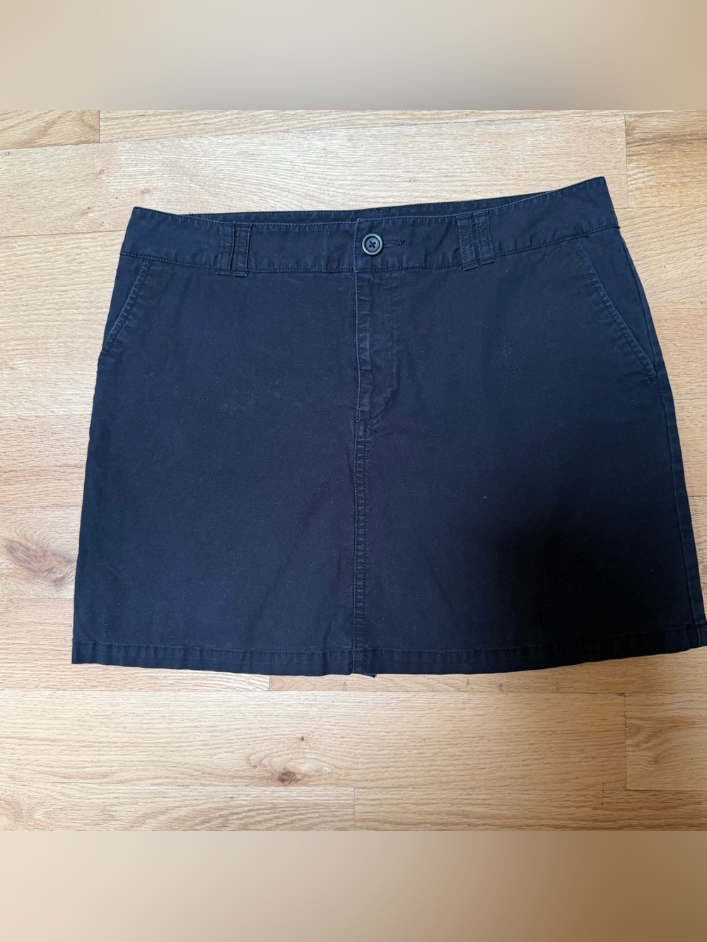 Dockers Classic Black Cotton Mini Skort
